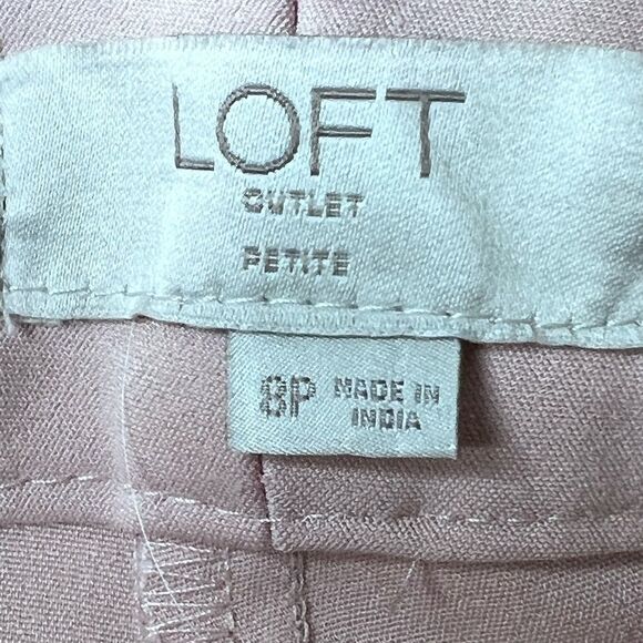 Size 8 Loft Petite Pink Modern Skinny Ankle Pants - Picture 6 of 8